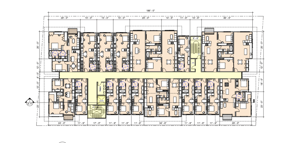 8301 MacArthur Boulevard Unit Layout Plan, image by BantaDESIGN
