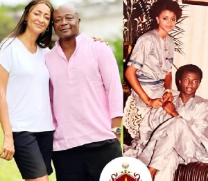 Ghanaian Foodball Legend Abedi Pele and wife Maha Ayew