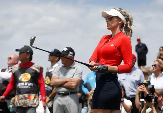 Paige Spiranac at the Bass Pro Shops Legends Competition at Top of the Rock.