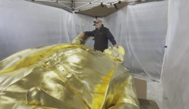 15-foot Trump statue sits in Zanesville awaiting installation, final payment