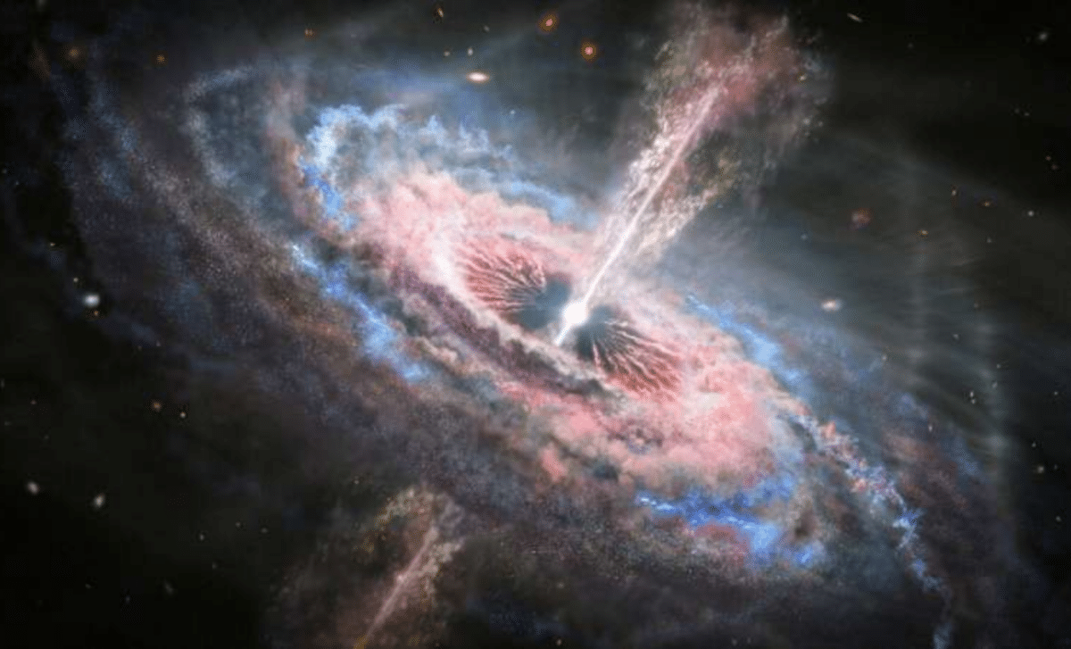 A Massive Black Hole’s Radiation Is Suppressing Star Formation