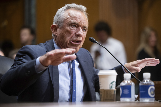 Health and Human Services Secretary Robert F. Kennedy Jr. testifies before the Senate Finance Committee during a hearing on Capitol Hill Sept. 4, 2025. (Francis Chung/POLITICO via AP Images)