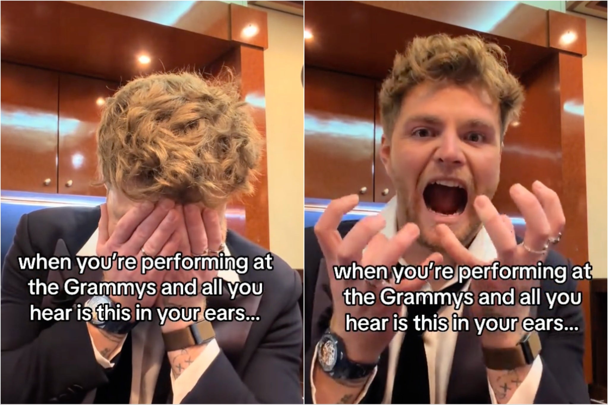 Alex Warren explained what happened during his Grammys performance on TikTok