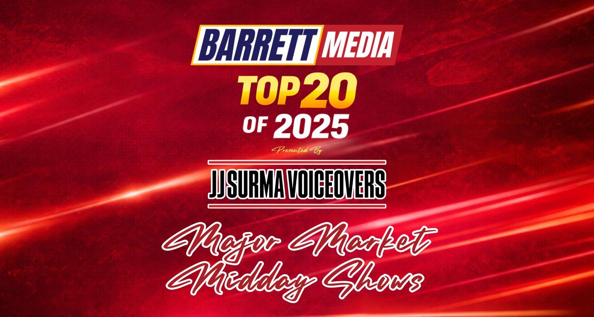 Barrett Media’s Top 20 Major Market News/Talk Radio Midday Shows of 2025
