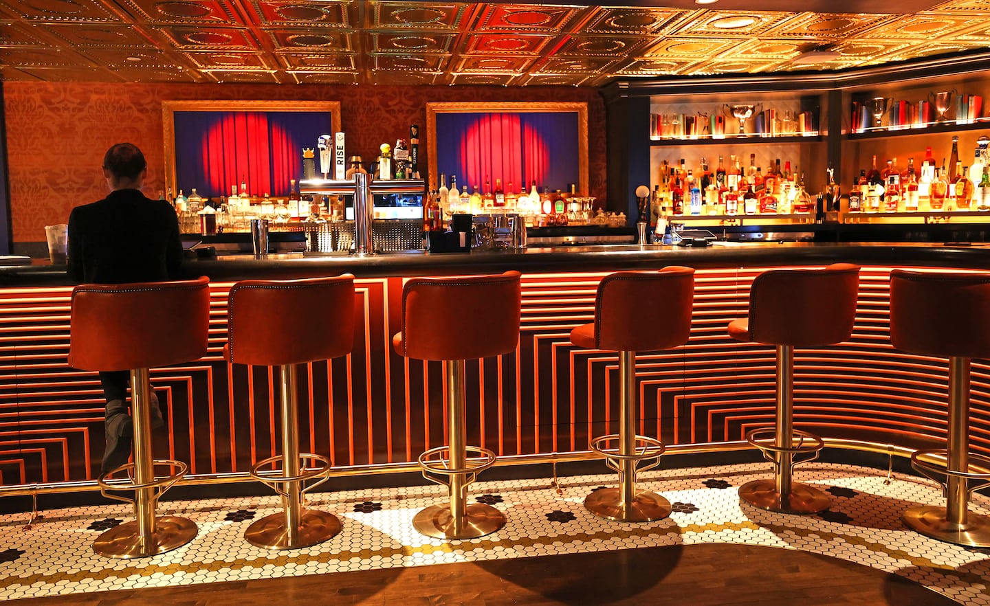 One of the cocktail bars at Swingers.