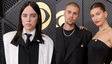 Billie Eilish and Justin and Hailey Bieber