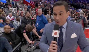 Buzzer derailed Donovan Mitchell interview, Pistons-Cavs broadcast