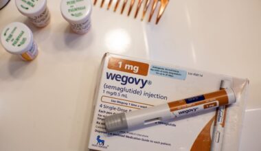 A Wegovy injection pen arranged in Waterbury, Vt., on April 28, 2025.