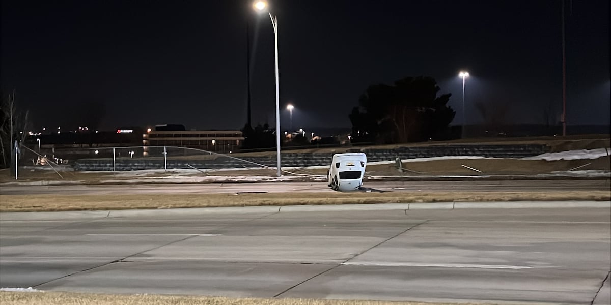 A car ended up flipped upside down, and a victim had to go to the hospital.