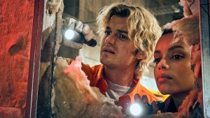 Joe Keery and Georgina Campbell in 'Cold Storage' (Credit: Samuel Goldwyn Films)