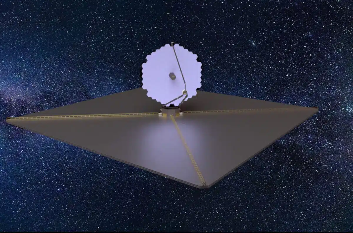 Concept Of Nasa’s Hwo With Segmented Mirror And Starshade.
