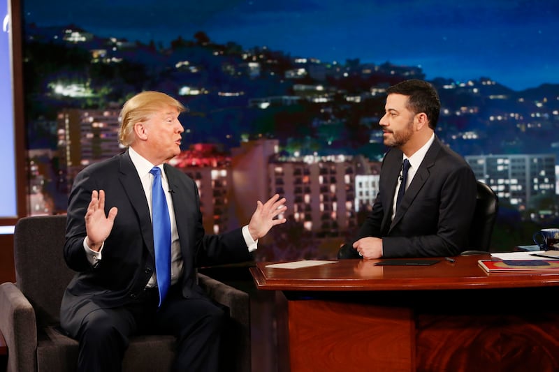 Donald Trump on Jimmy Kimmel Live! in 2016.