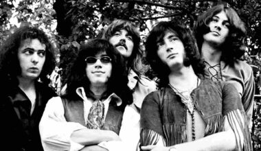 Deep Purple posing for a photograph in the early 1970s