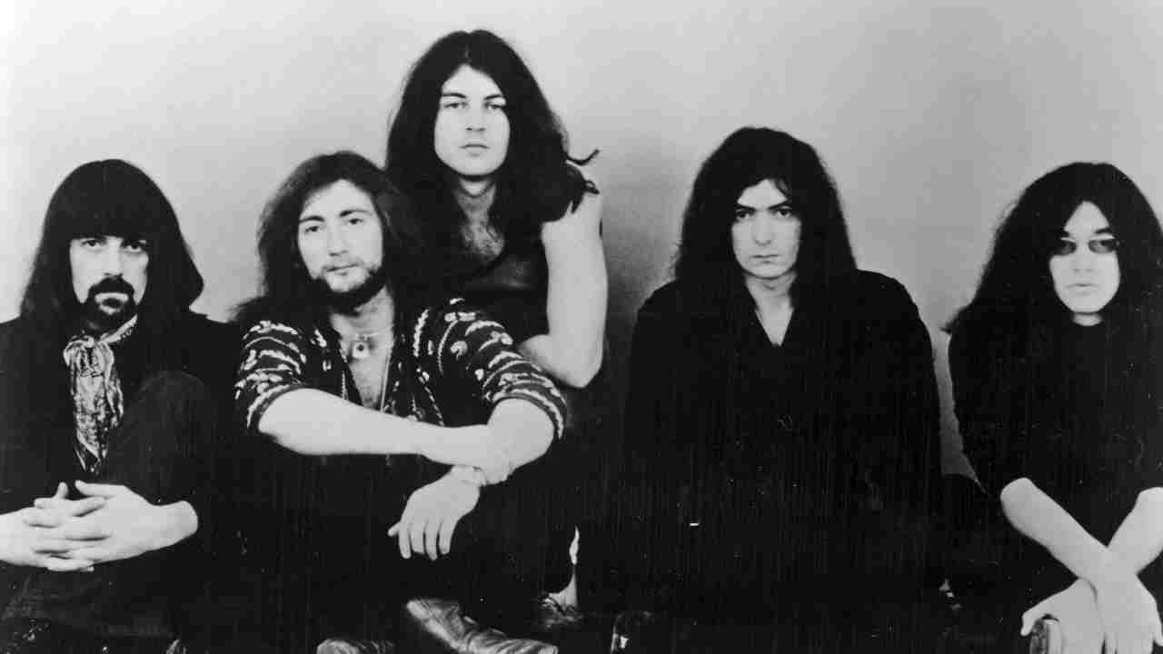 Deep Purple posing for a photograph in the early 1970s