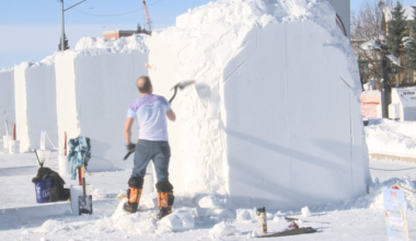 Snow sculptors begin their creations ahead of Fur Rondy competition