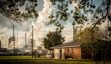A home near an ExxonMobil refinery in Baton Rouge, La., in 2019.