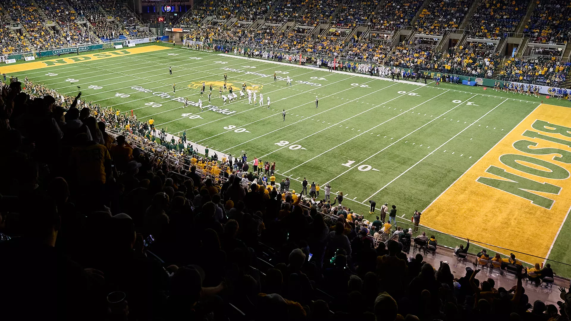 Gate City Bank Field at the Fargodome during the October 2024 football game between North Dakota State and South Dakota State.