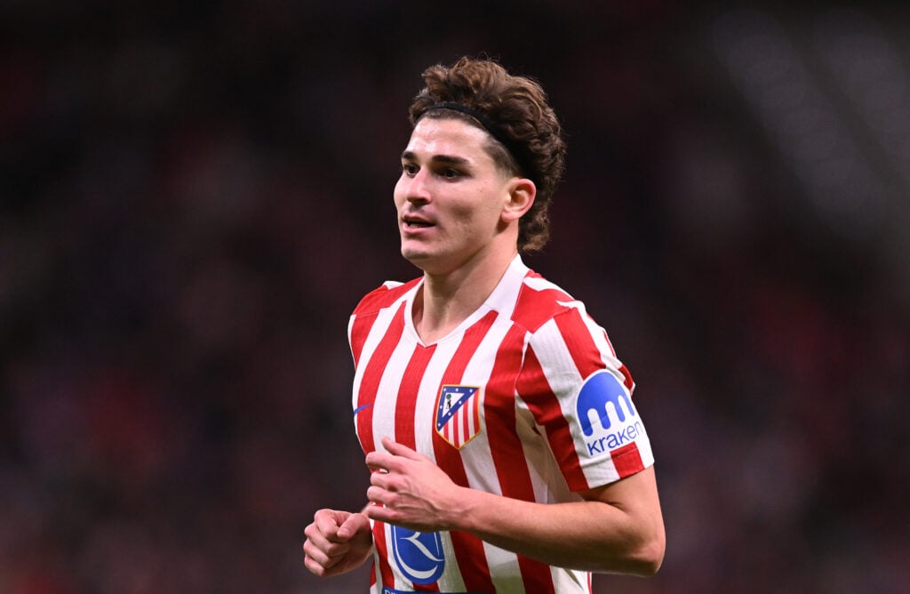 Julian Alvarez playing for Atletico Madrid