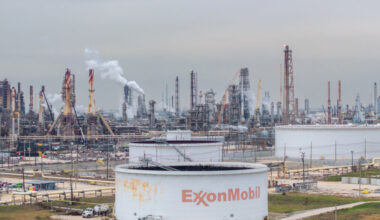 The ExxonMobil Baytown Refinery is seen on Jan. 13 in Texas. Credit: Brandon Bell/Getty Images