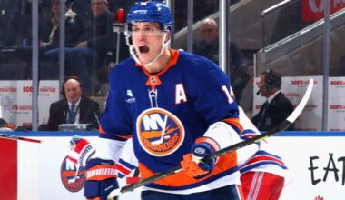 Islanders’ Bo Horvat startled by bird on the ice: ‘Ran into him behind the net, poor guy’