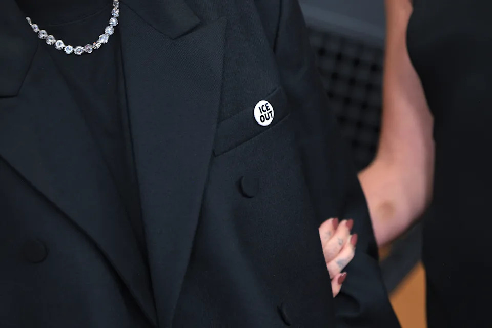 The 'Ice Out' pin worn by Justin Bieber.