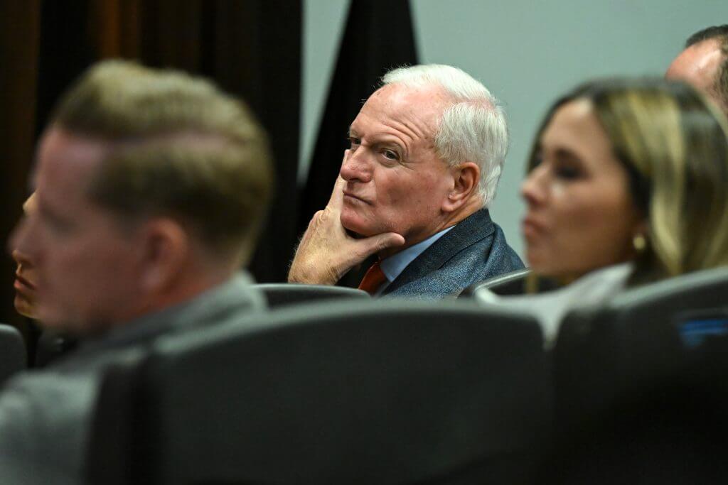 Browns owner Jimmy Haslam looks on during a news conference announcing new head coach Todd Monken.