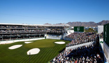 A general view of the 16th hole prior to the WM Phoenix Open...