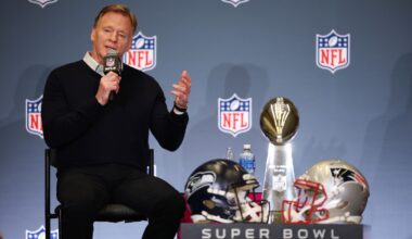 Dan McQuade and Hip-Hop the 76ers rabbit mascot.