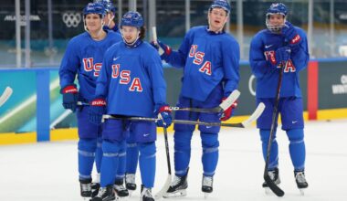 What we saw as Team USA took the ice for first men’s Olympic hockey practice