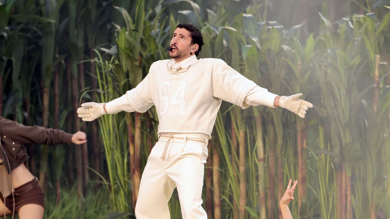 The Story Behind Bad Bunny’s 2026 Super Bowl Zara Outfit—Including His “64” Jersey