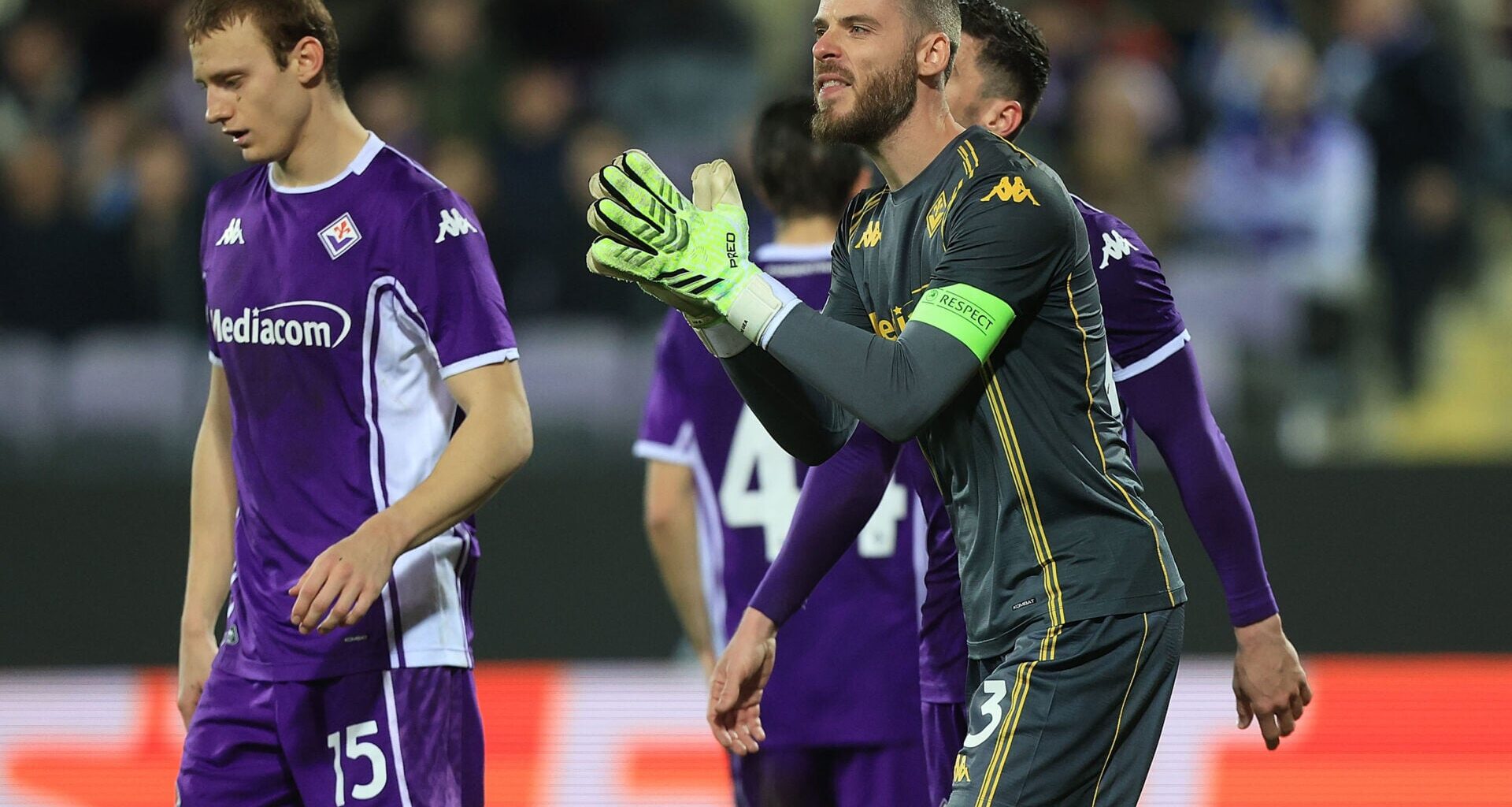 David de Gea comes off the bench at half-time and narrowly avoids Conference League elimination