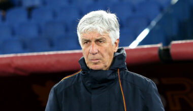 ROME, ITALY - FEBRUARY 22: AS Roma head coach Gian Piero Gasperini looks on during the Serie A match between AS Roma and US Cremonese at Stadio Olimpico on February 22, 2026 in Rome, Italy. (Photo by Paolo Bruno/Getty Images)