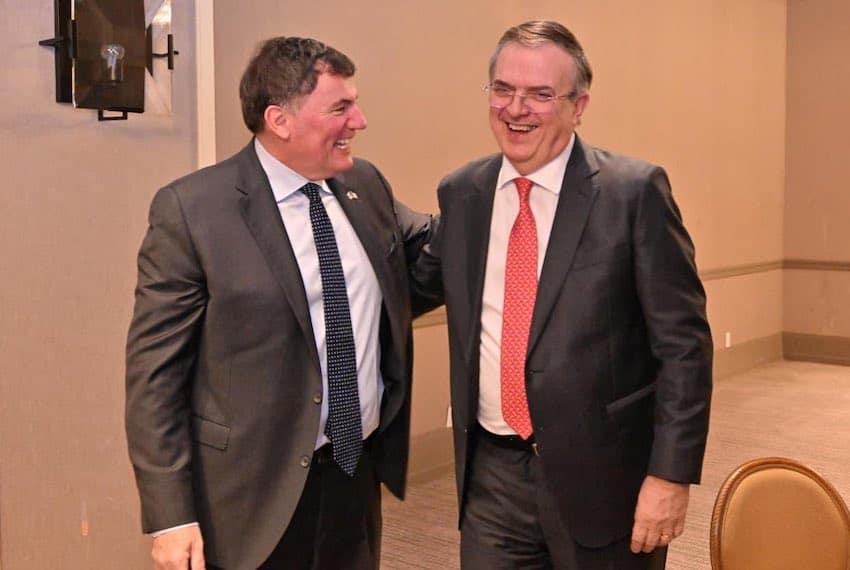 Dominic LeBlanc and Marcelo Ebrard 
