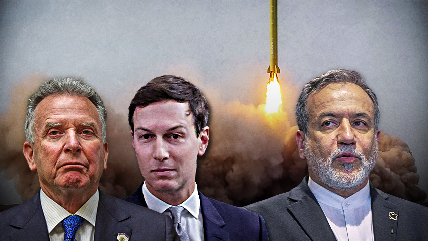 Two rounds of talks between Iran and the United States stalled over core issues, from uranium enrichment to missiles and sanctions relief (Photo: RS/Dawoud Abu Alkas, Reuters/Evelyn Hockstein, AP/Hassan Ammar) וויטקוף, קושנר ועראקצ'י