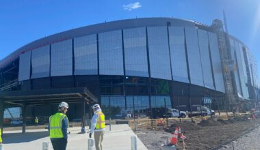 Construction at Highmark Stadium has been paused during the graffiti investigation.