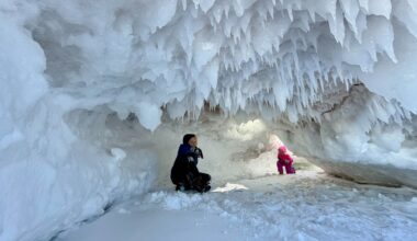 Ice caves forming on the Great Lakes, bringing beauty and danger