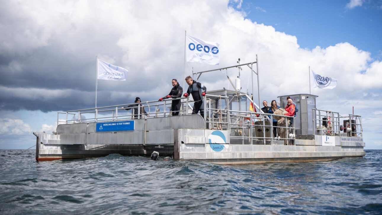 German marine cow-ship collects up to 2 tons of plastic per trip and offers an ongoing river and sea cleaning service.