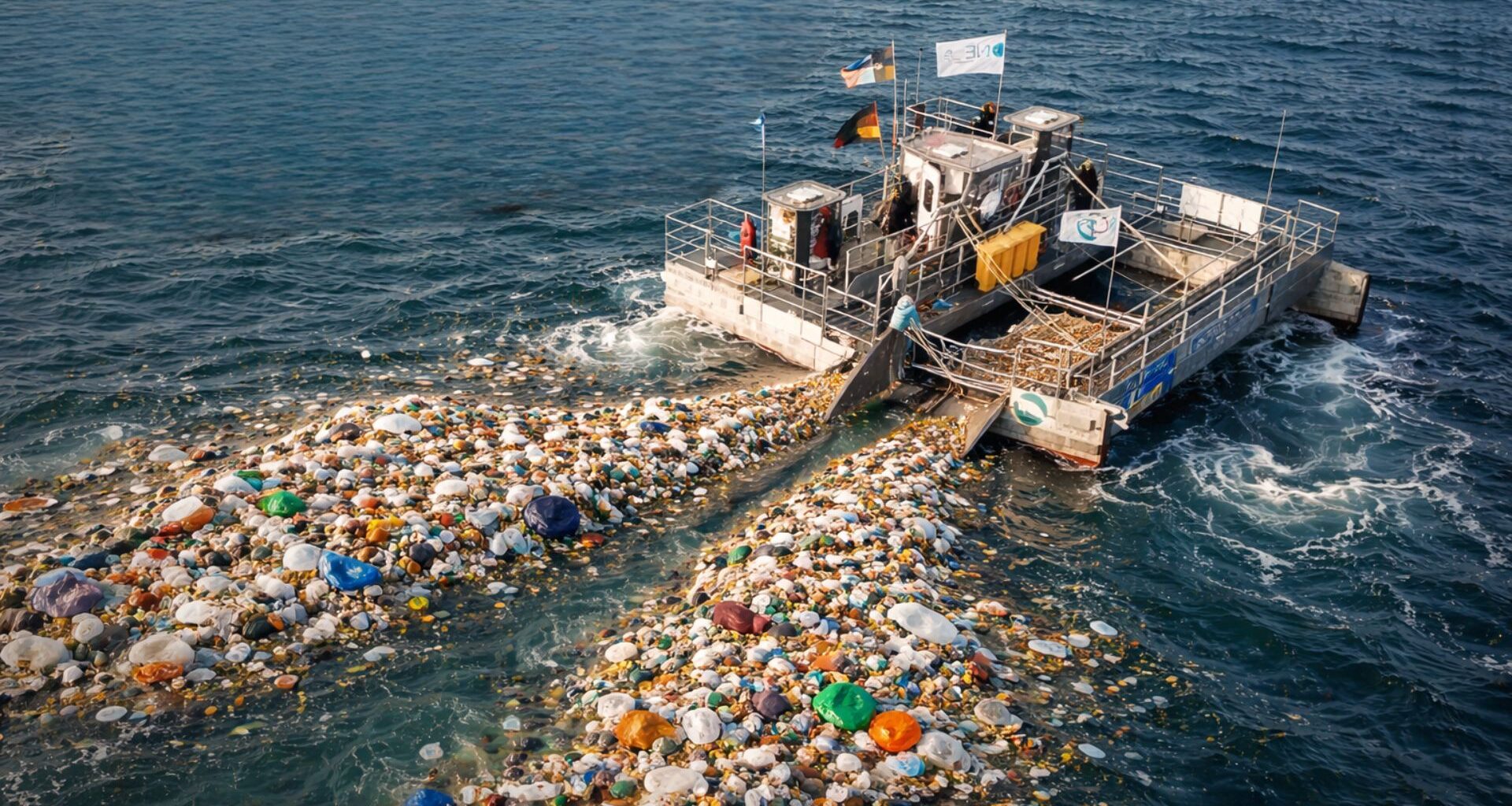 German marine cow-ship collects up to 2 tons of plastic per trip and offers an ongoing river and sea cleaning service.
