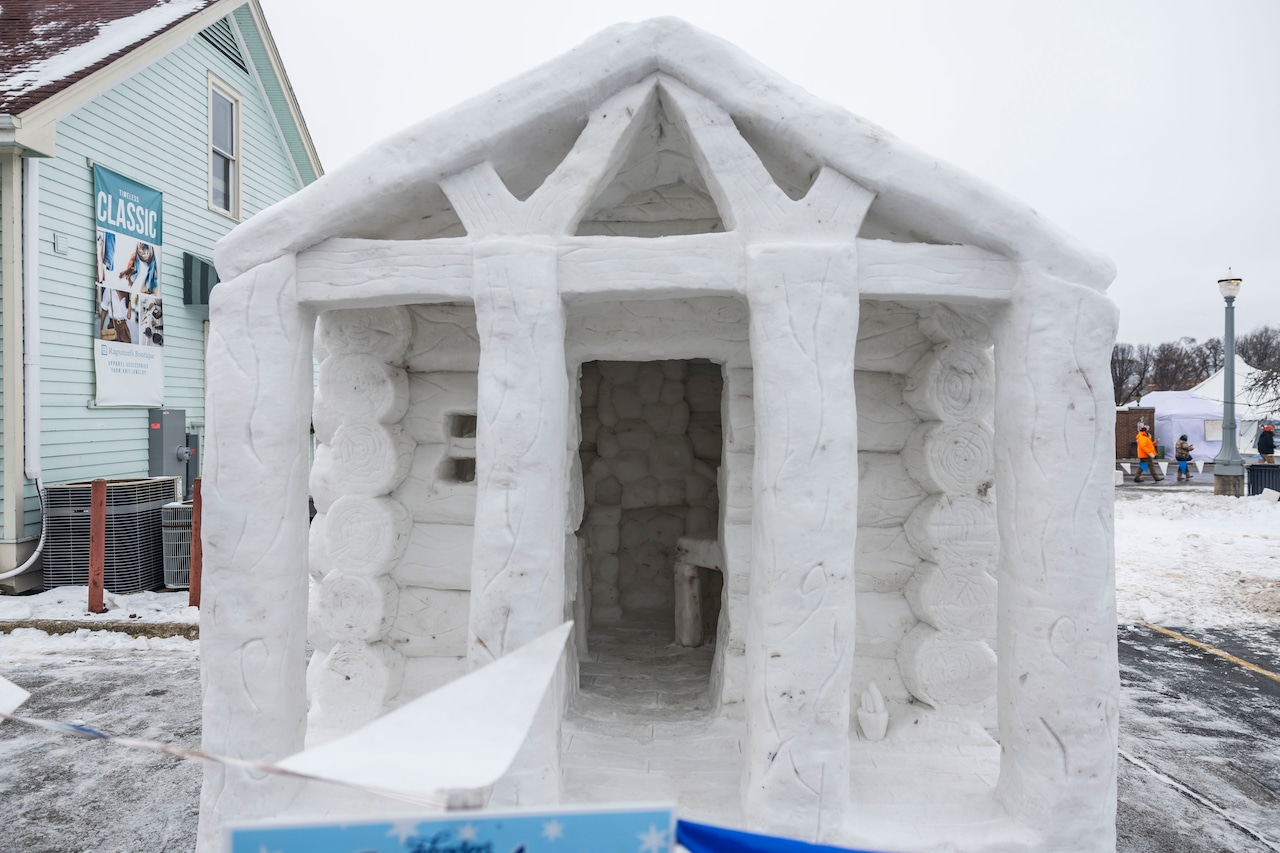 Final snow sculptures are on display at Zehnder's Snowfest 2026