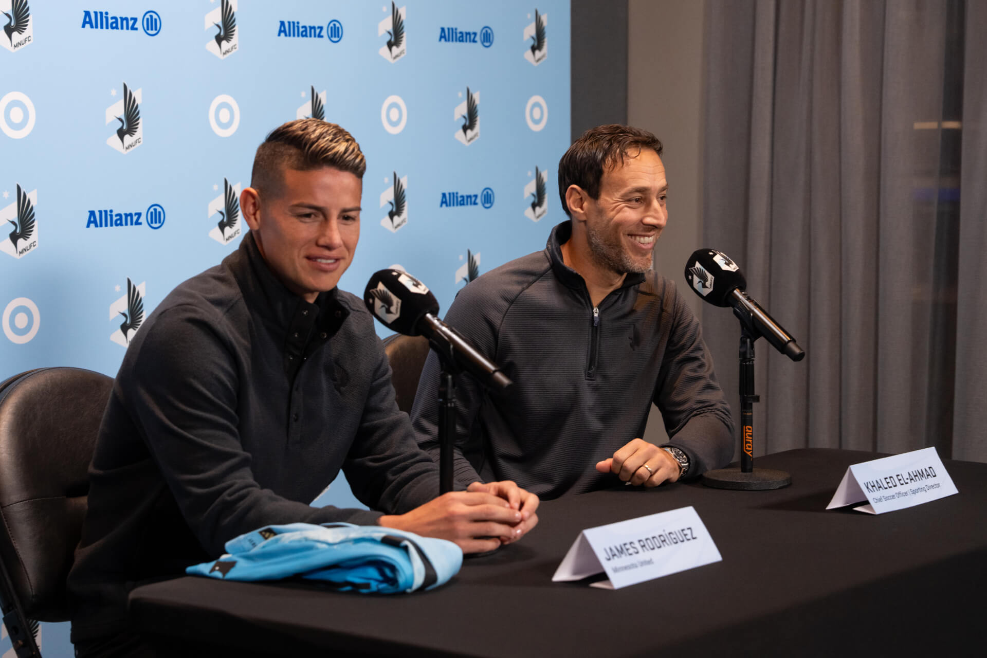 James Rodriguez is introduced by Minnesota United