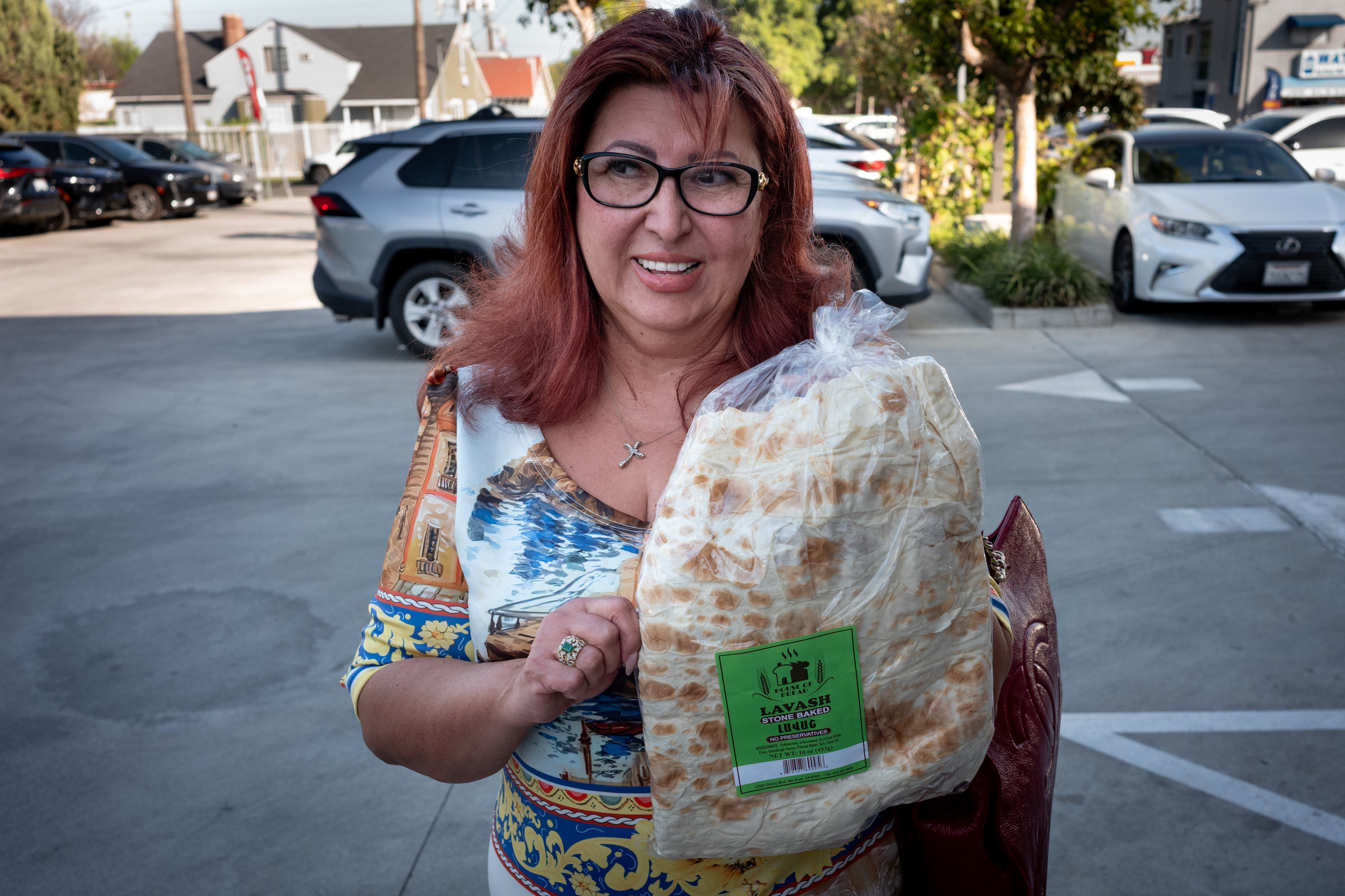 Burbank resident Anna Khachatryan traveled to Van Nuys to shop...