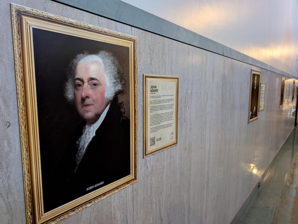 The Founders Museum display features more than 80 paintings of historical figures, key events...