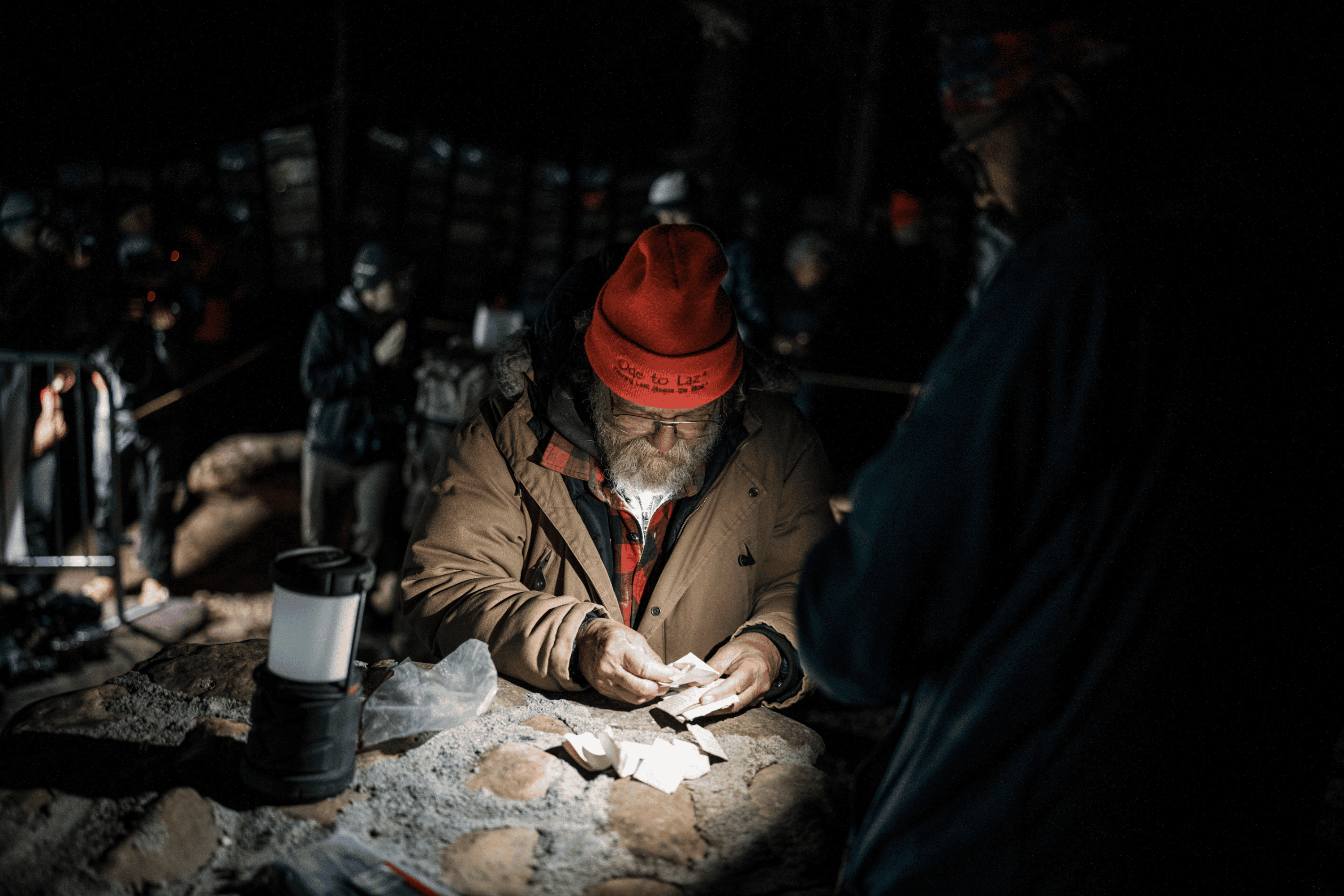Laz counting pages Barkley Marathons