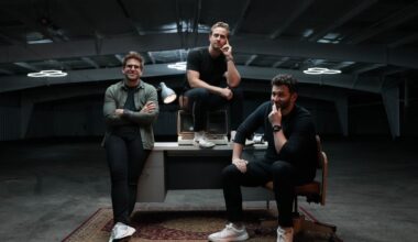 a picture of Linq co-founders Patrick Sullivan (CTO), Elliott Potter (CEO), and Jared Mattsson (President).