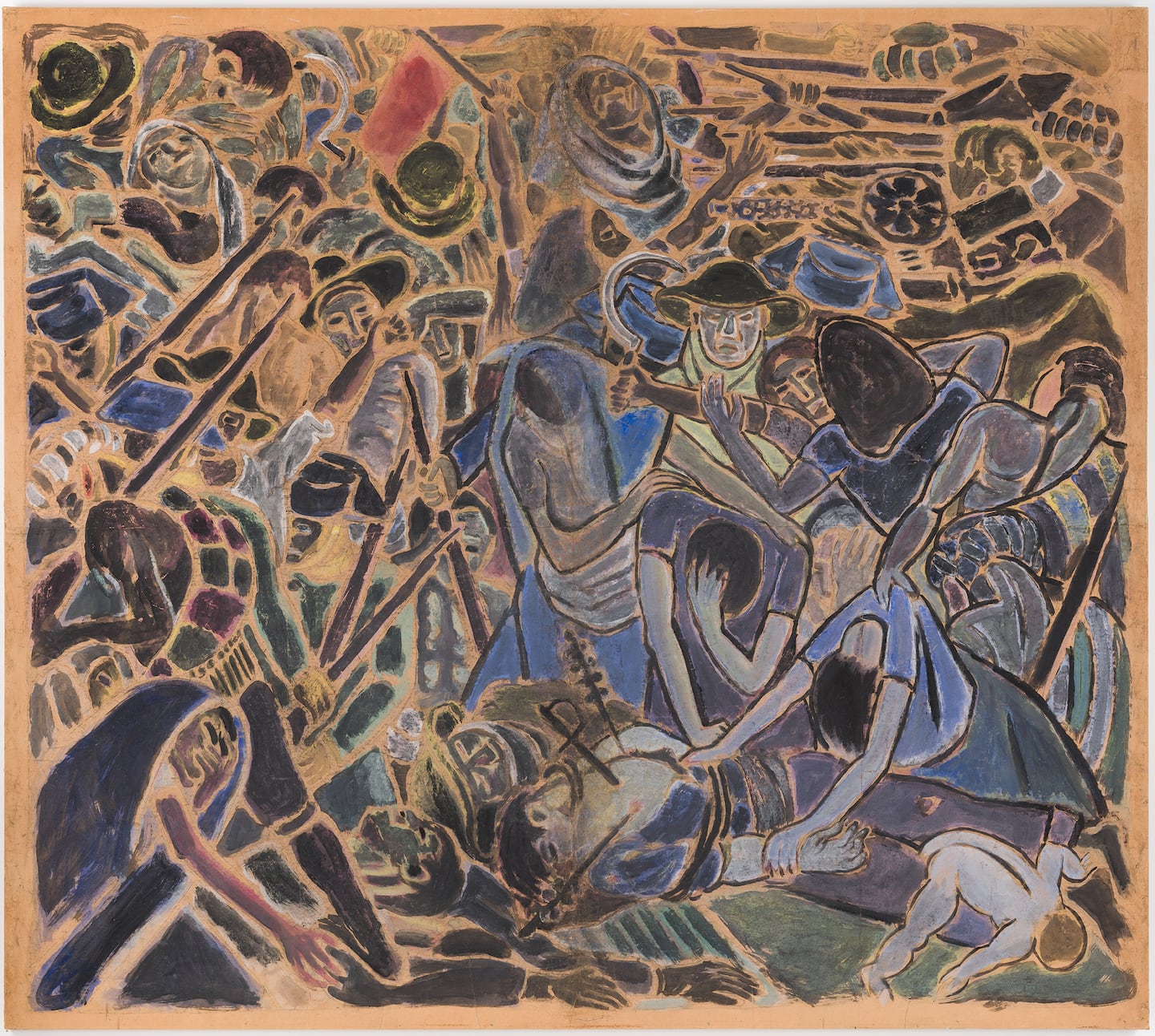 Wifredo Lam. "La Guerra Civil (The Spanish Civil War)," 1937.  © Succession Wifredo Lam, ADAGP, Paris / ARS, New York 2025 