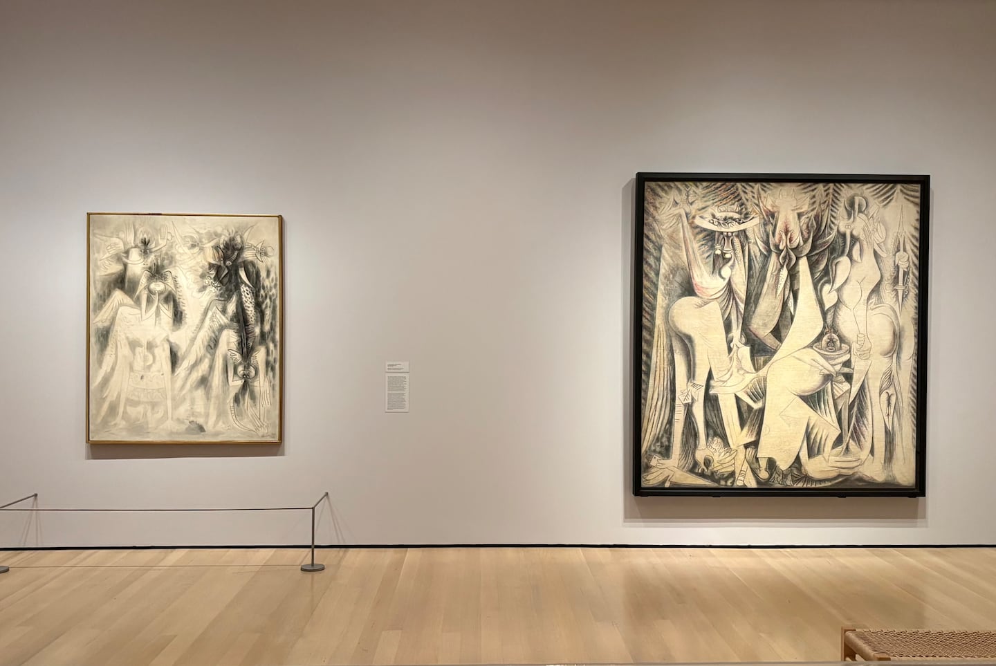 Wifredo Lam, "Annunciation," 1944 (left), and "The Eternal Present (An Homage to Alejandro García Caturla)," 1944. At the Museum of Modern Art's "Wilfedo Lam: When I Don't Sleep, I Dream."