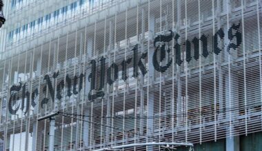 The New York Times building facade