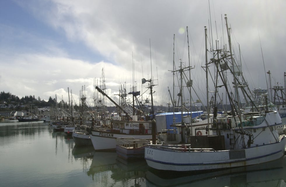 This March 10, 2006 file photo shows fishing boats docked in Newport, Ore. 