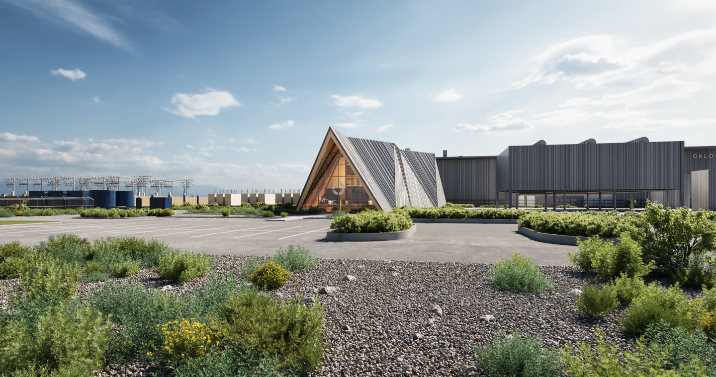 Rendering of Oklo's Aurora Powerhouse project in Idaho.