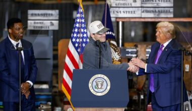 Georgia quarterback Gunner Stockton meets with President Donald Trump
